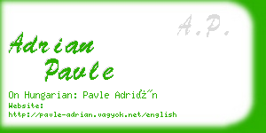 adrian pavle business card